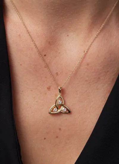 14K Gold Vermeil Trinity Knot Necklace